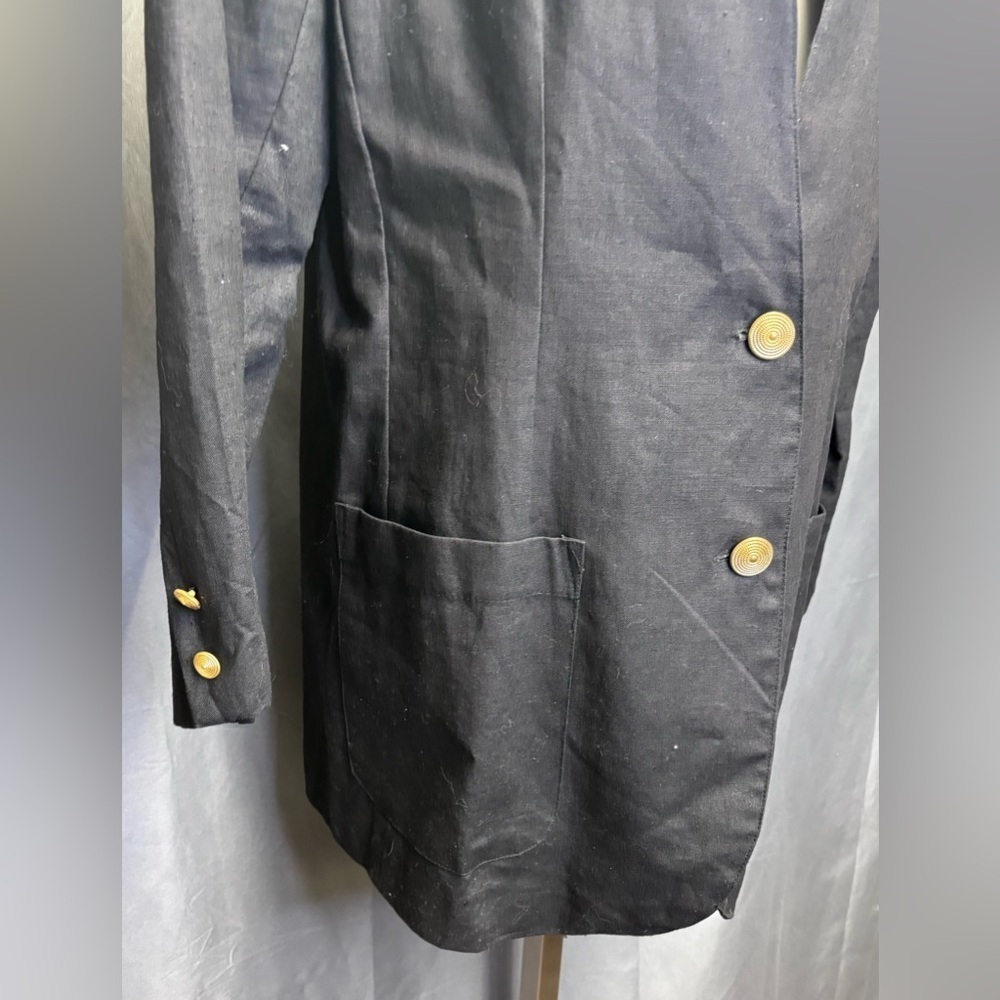 Cervelle Vintage 80s Cervelle Women's No Collar Plunging Neckline Blazer Size L - Picture 5 of 8